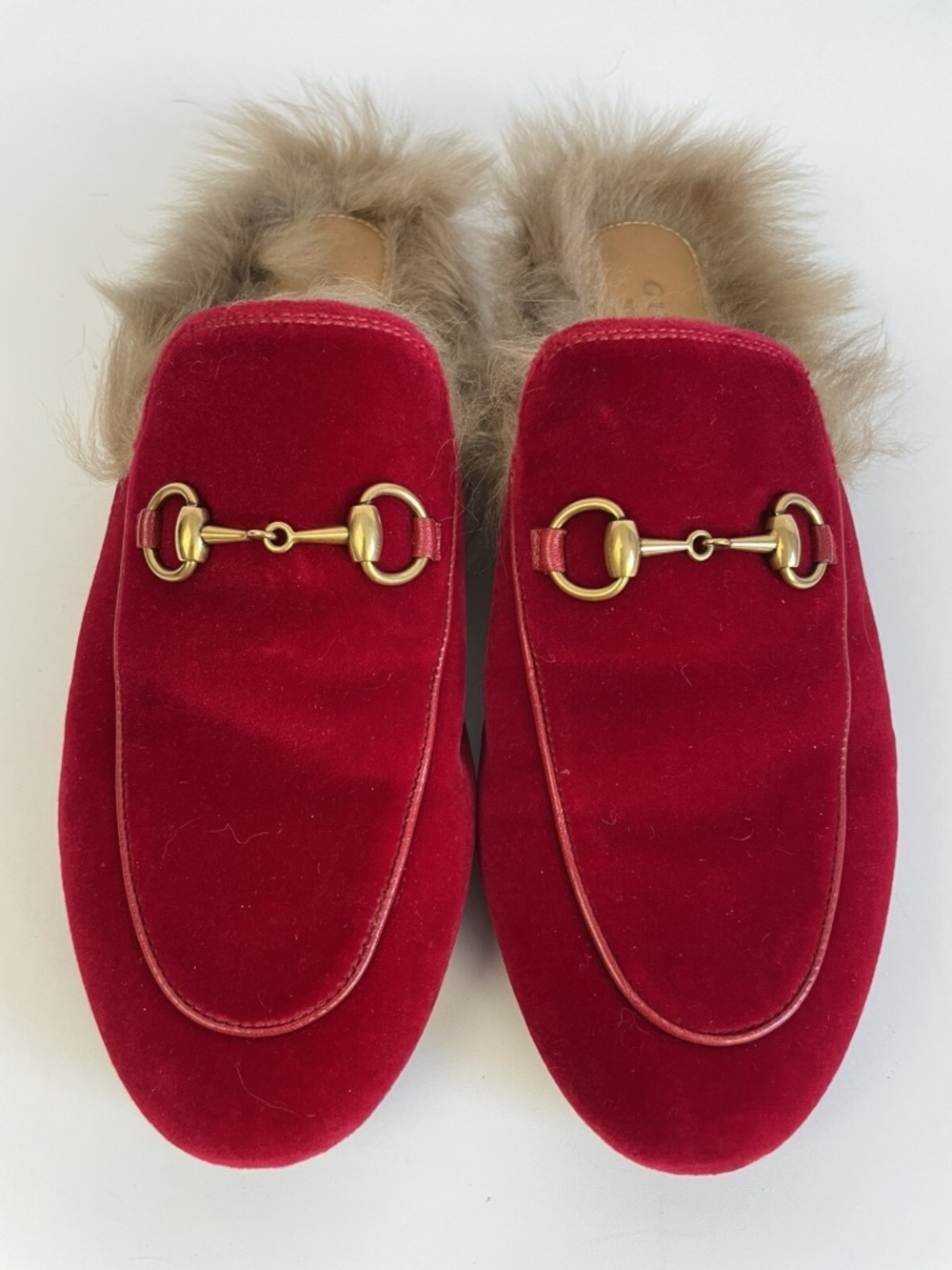 Gucci Princetowns Mules Horsebit Velvet size 39